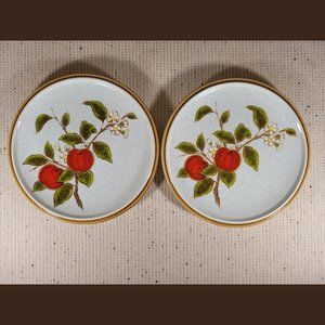 Mikasa Stoneware Crab Apple – Pair of Vintage Salad Plates